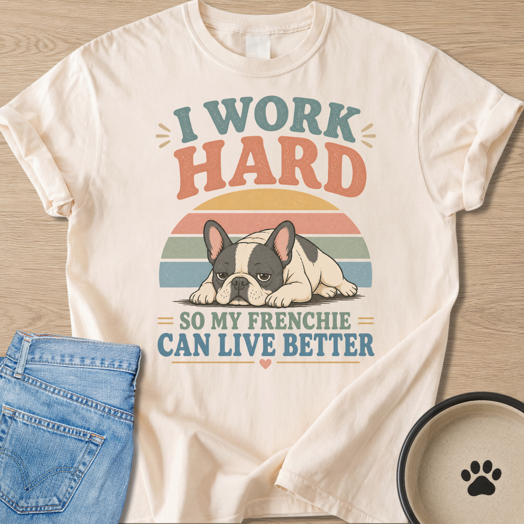 I Work For Frenchie T-shirt