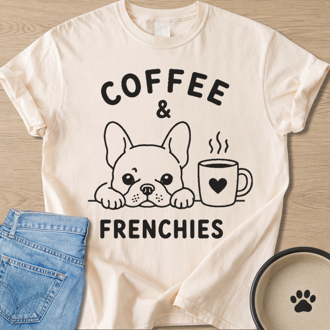 Coffee & Frenchies T-shirt