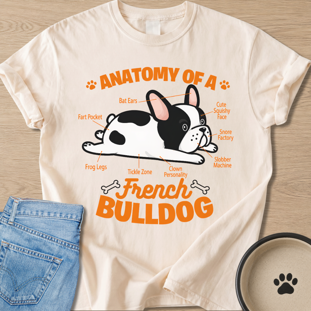 Anatomy of A Frenchie T-shirt