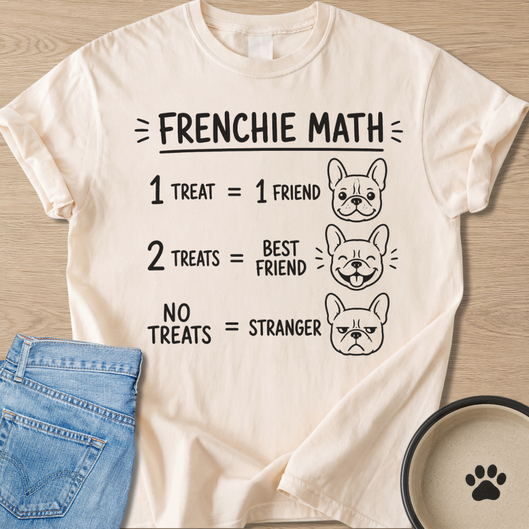 Frenchie Math T-shirt
