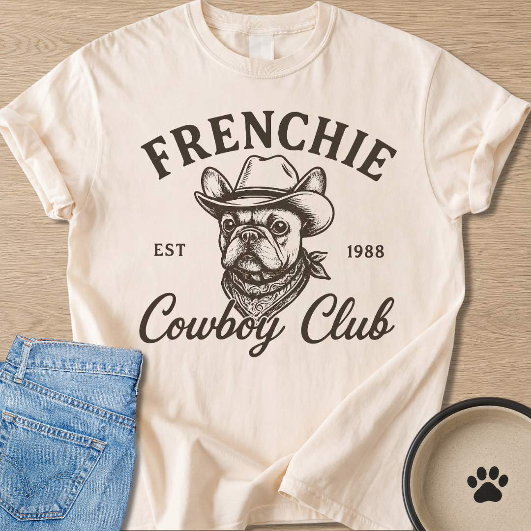 Frenchie Cowboy Club T-shirt