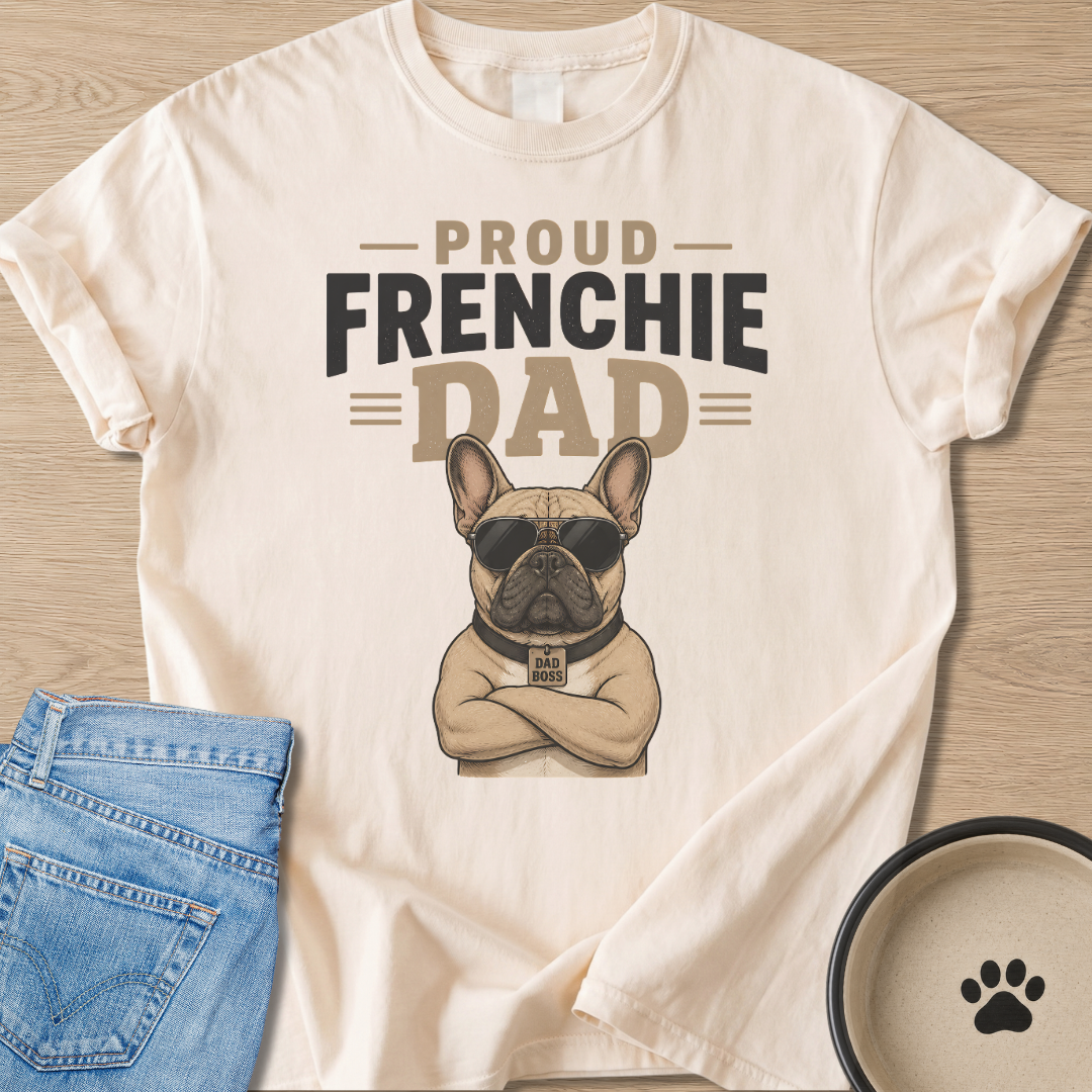 Proud Frenchie Dad T-shirt