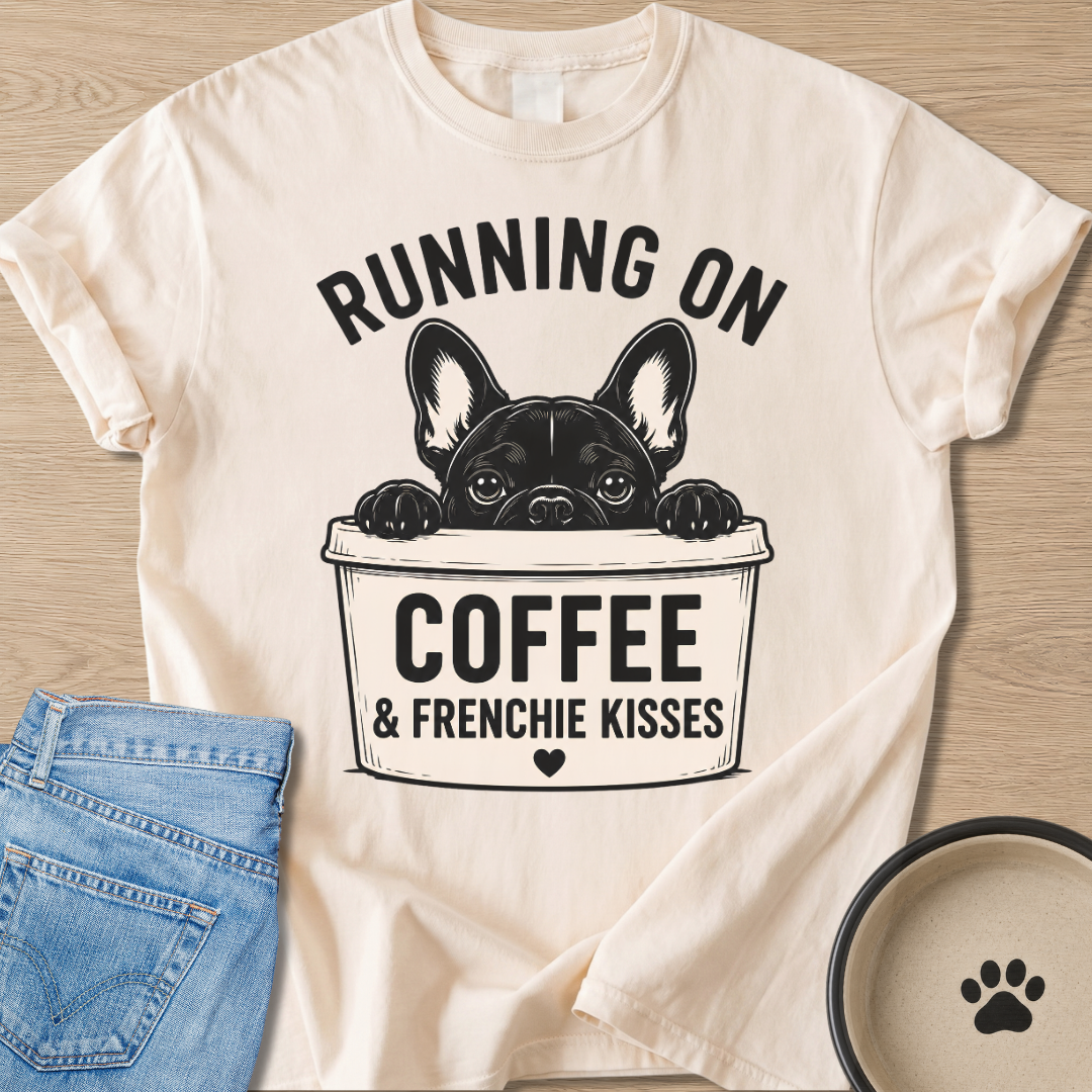 Coffee & Frenchie Kisses T-shirt