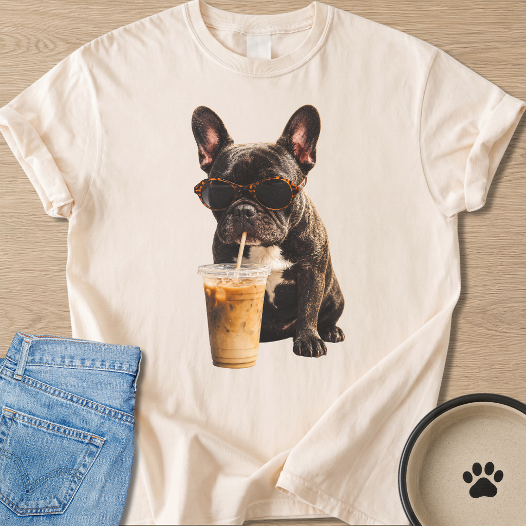 Iced Latte & Frenchie T-shirt