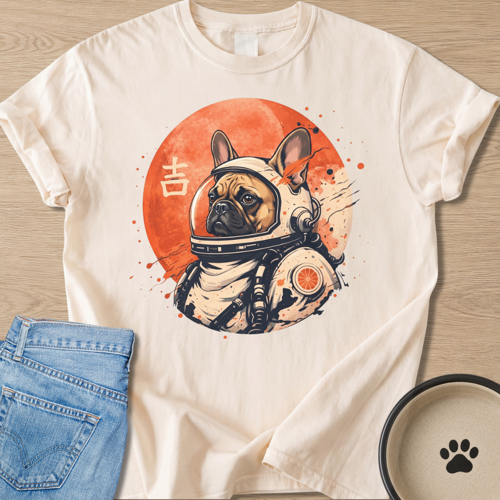 Astronaut Frenchie T-shirt