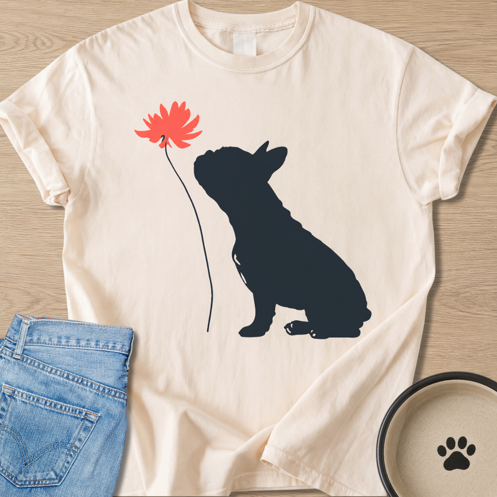 Frenchie in Bloom T-shirt