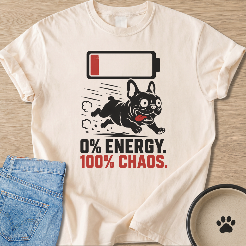 0% Energy. 100% Chaos. T-shirt