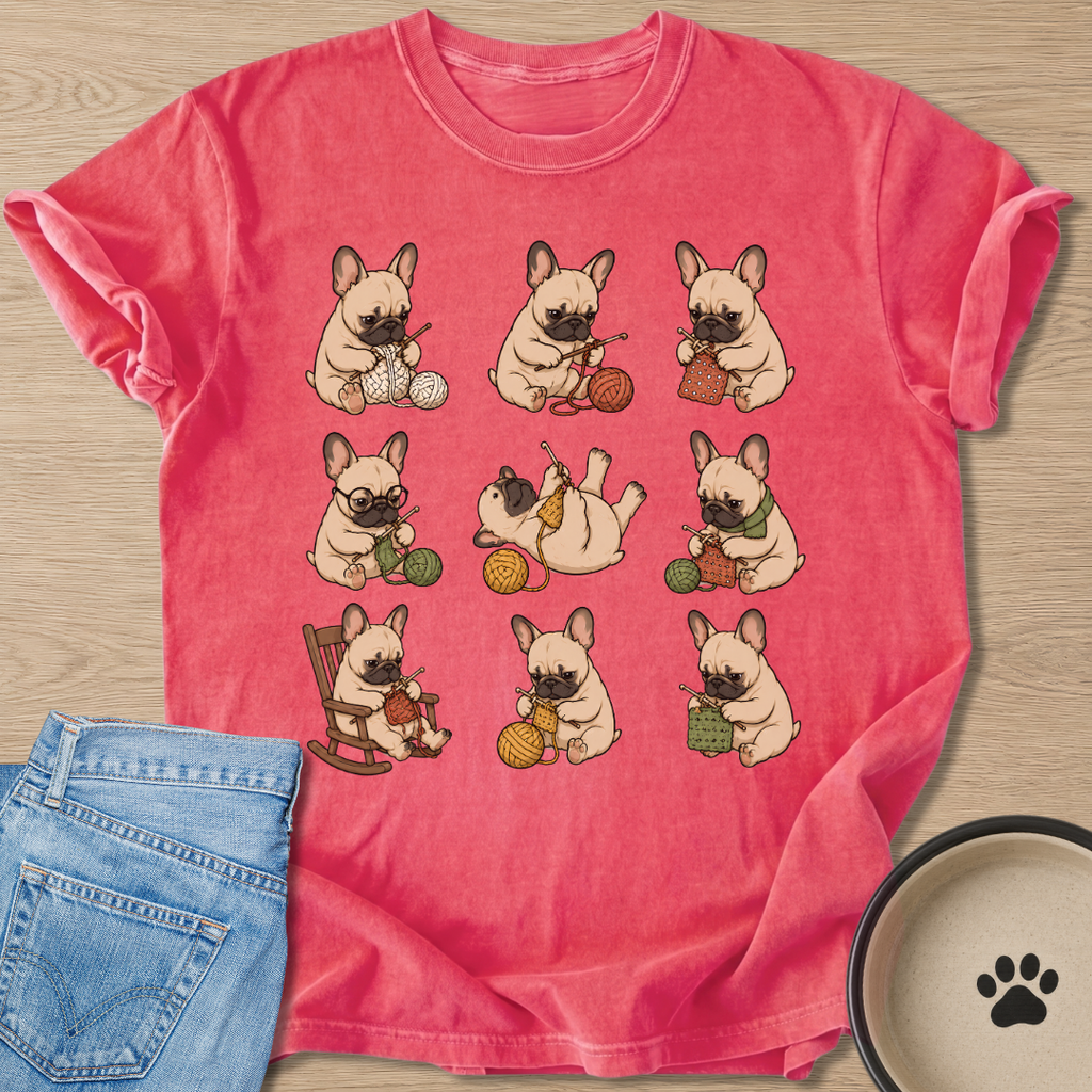 Knitter Frenchie T-shirt