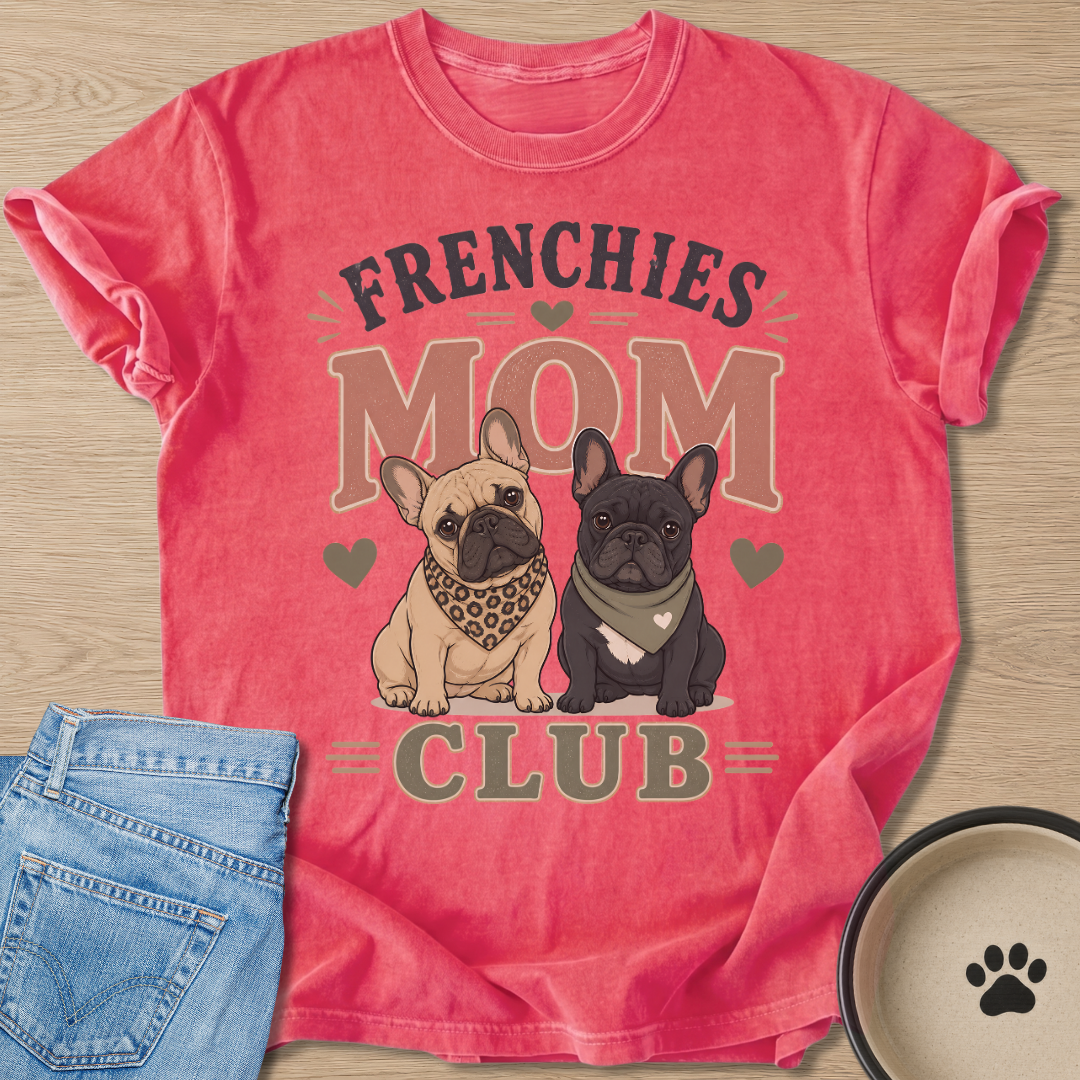 Frenchies Mom Club T-shirt