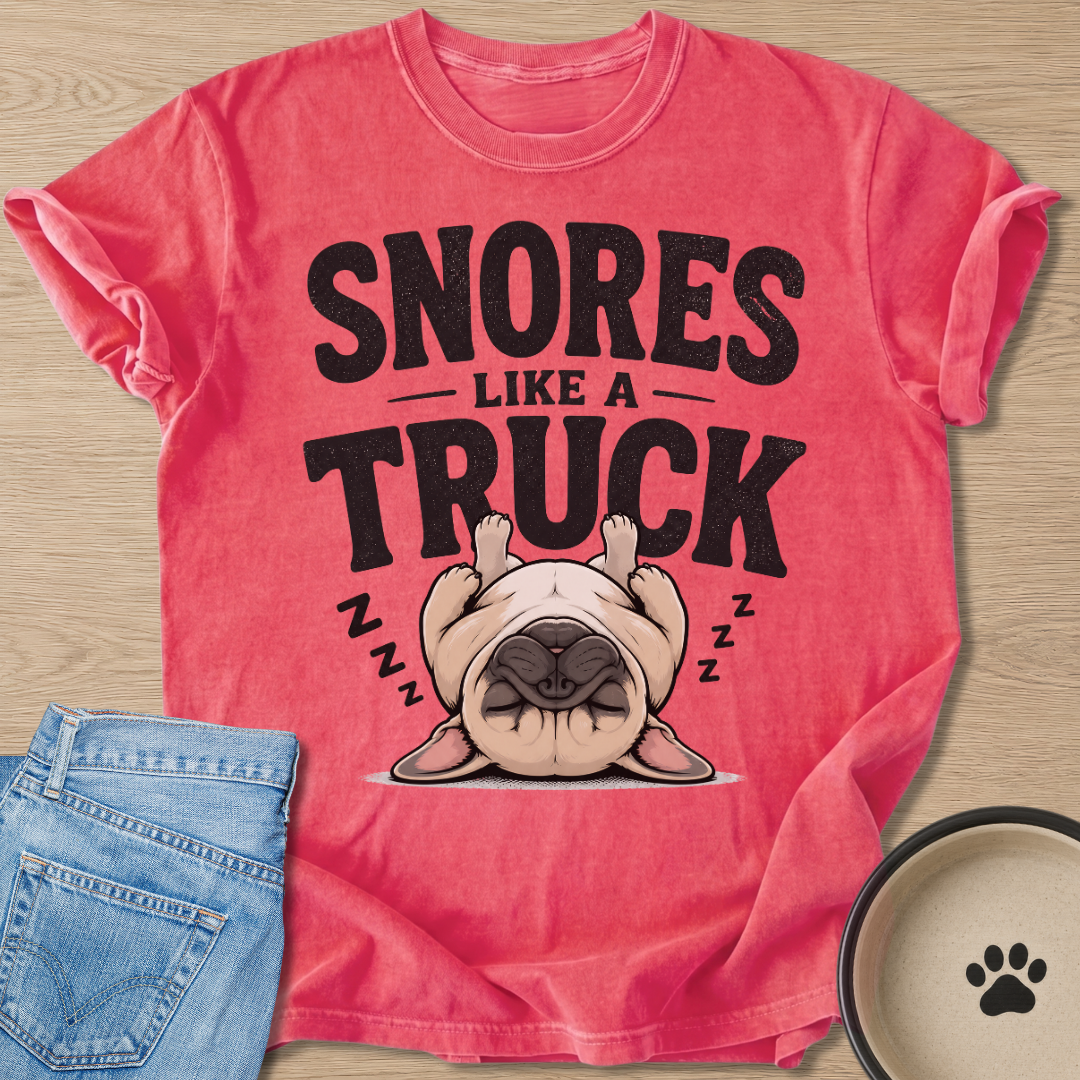 Snores Like A Truck T-shirt