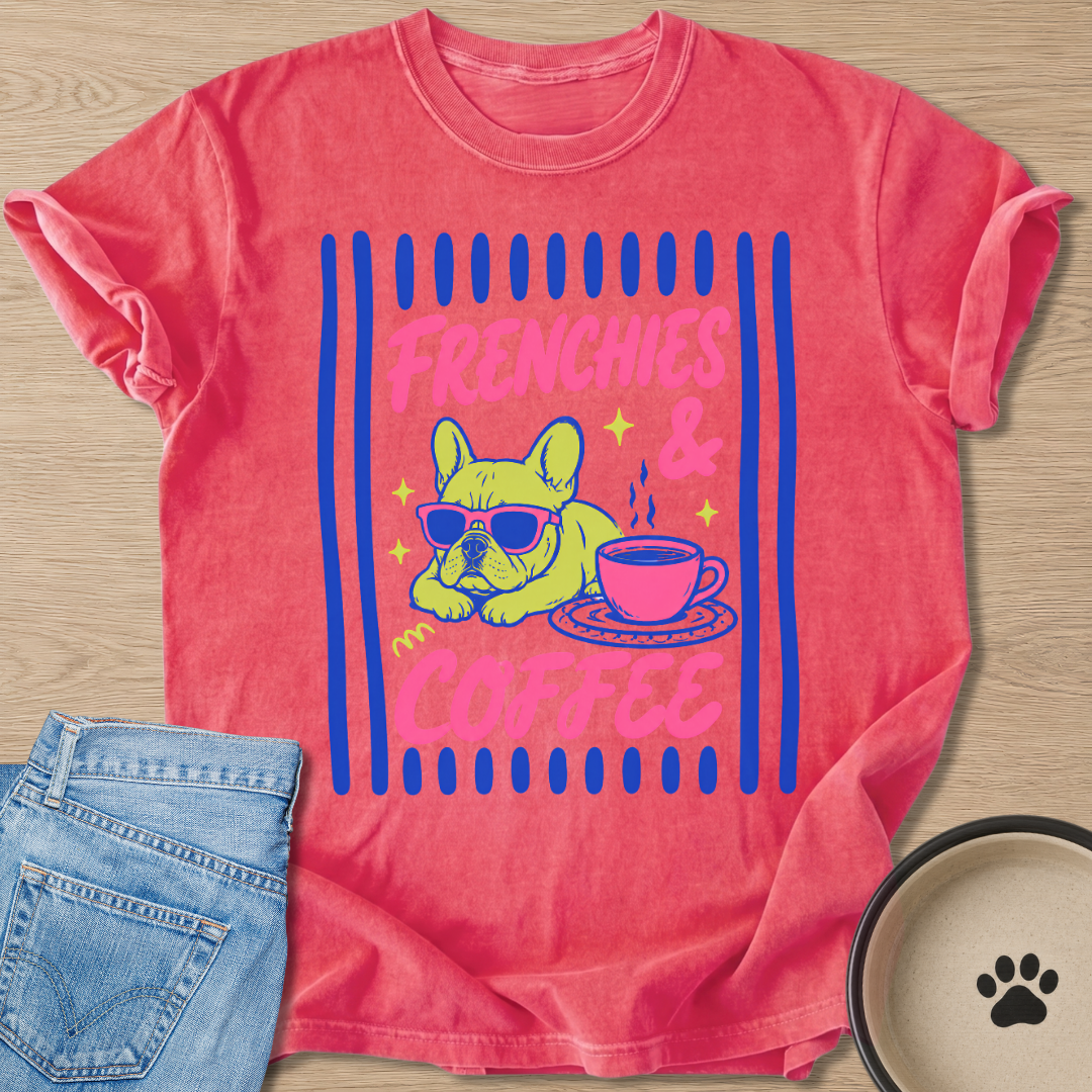 Frenchies & Coffee T-shirt