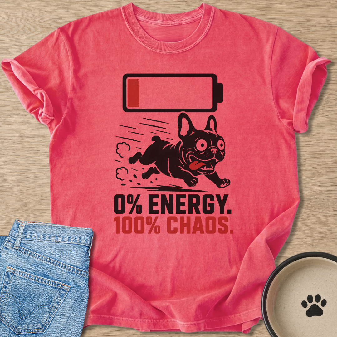 0% Energy. 100% Chaos. T-shirt