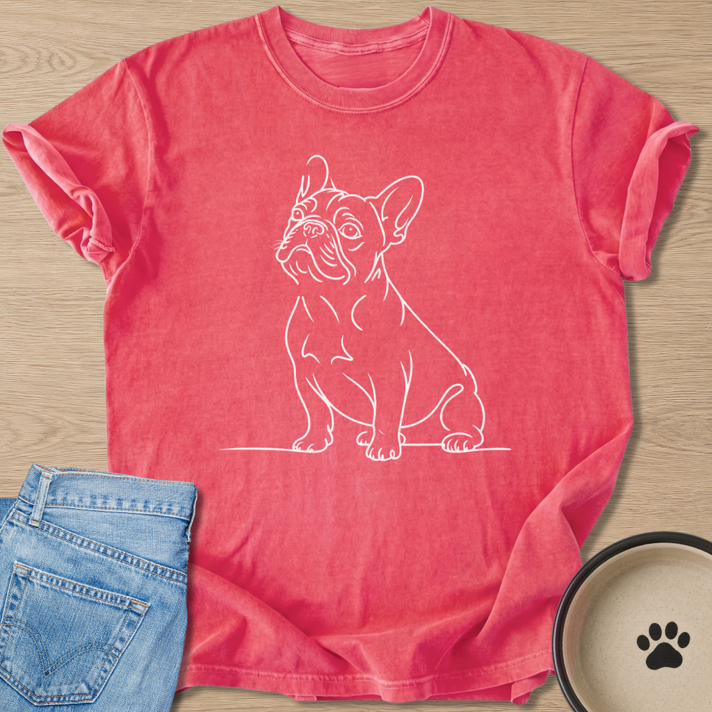Line Art Frenchie T-shirt