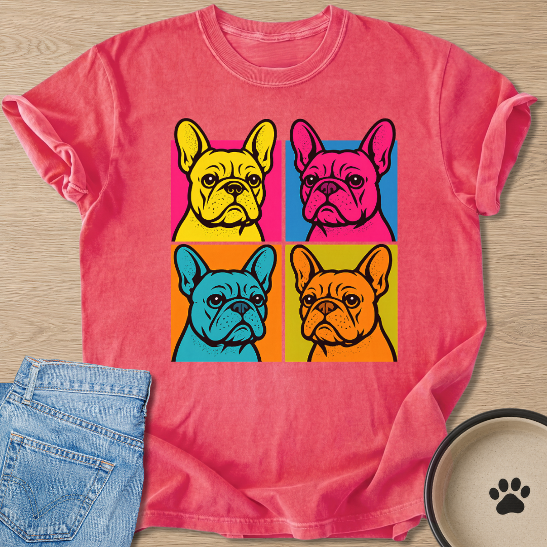 Frenchie Pop Art T-shirt